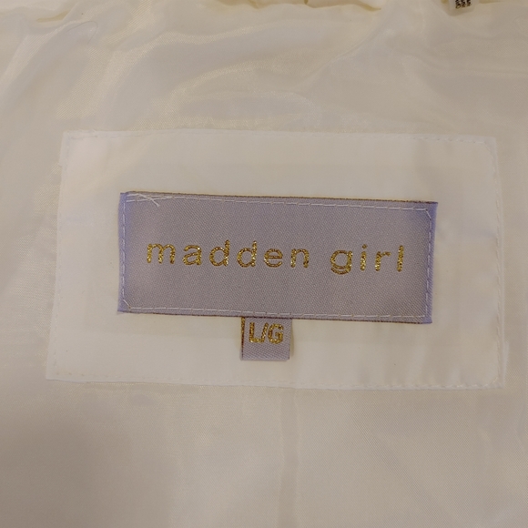 MADDEN GIRL WOMEN'S PUFFER JACKET, WHITE L - Picture 12 of 16